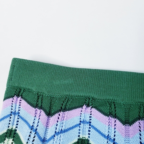 NWOT Torn by Ronnie Kobo Chevron Knit Skirt Retro - Picture 5 of 7